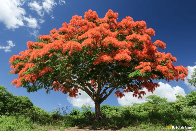 árbol de fuego, descubre sus características y cuidados básicos