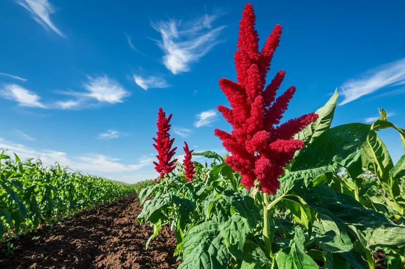 planta de flor roja cuyas semillas son comestibles, descubre sus características